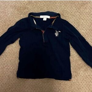 Burberry Toddler Boys Polo long sleeve shirt-Size 12 months